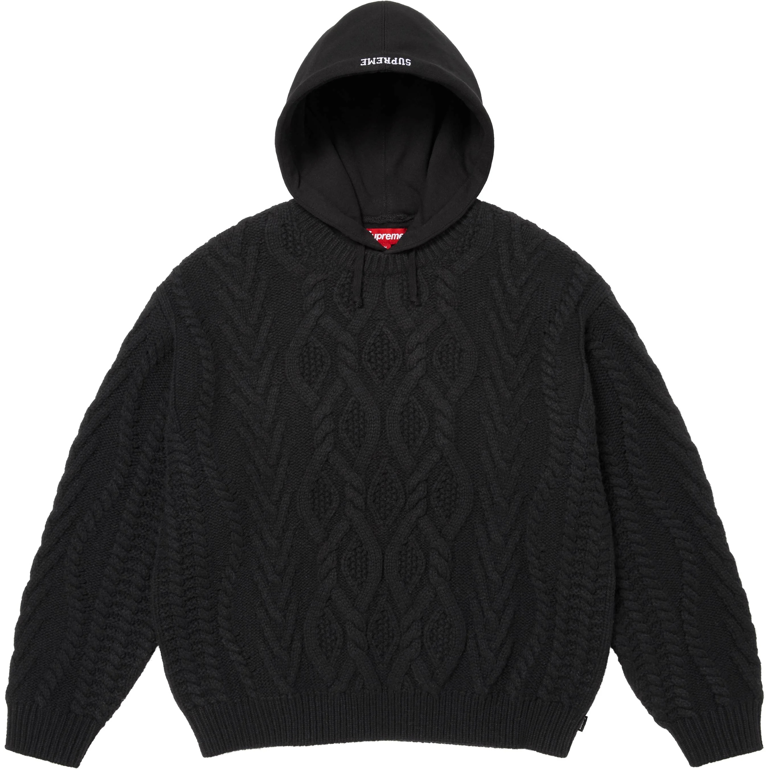 Cable Hooded Sweater view 10